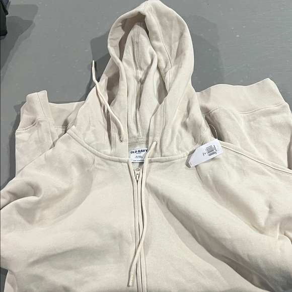 Old Navy Off-White Zip-Up Hoodie - Picture 1 of 3